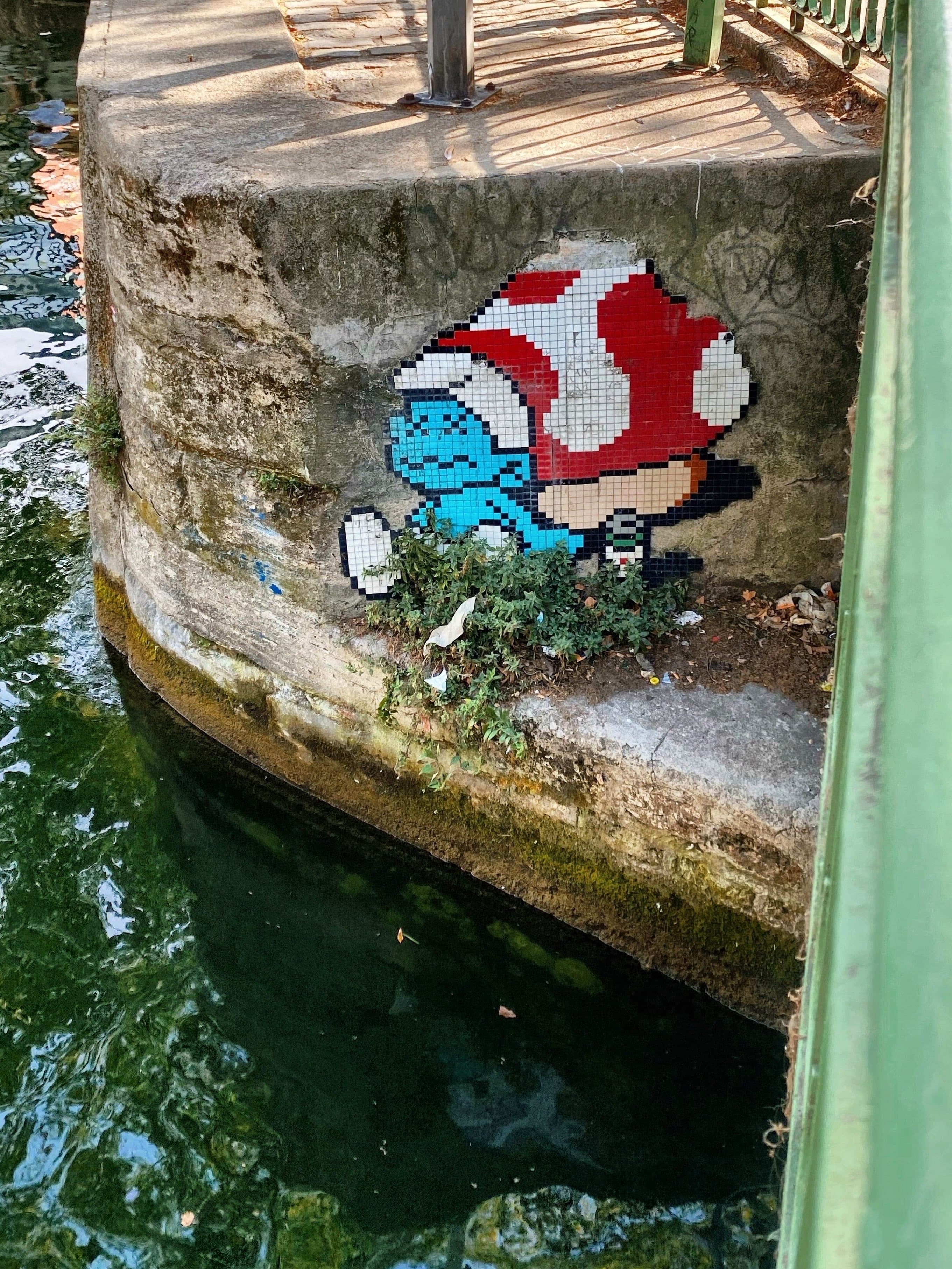 Photo by Paris Invaders 👾👽 in Canal Saint-Martin.