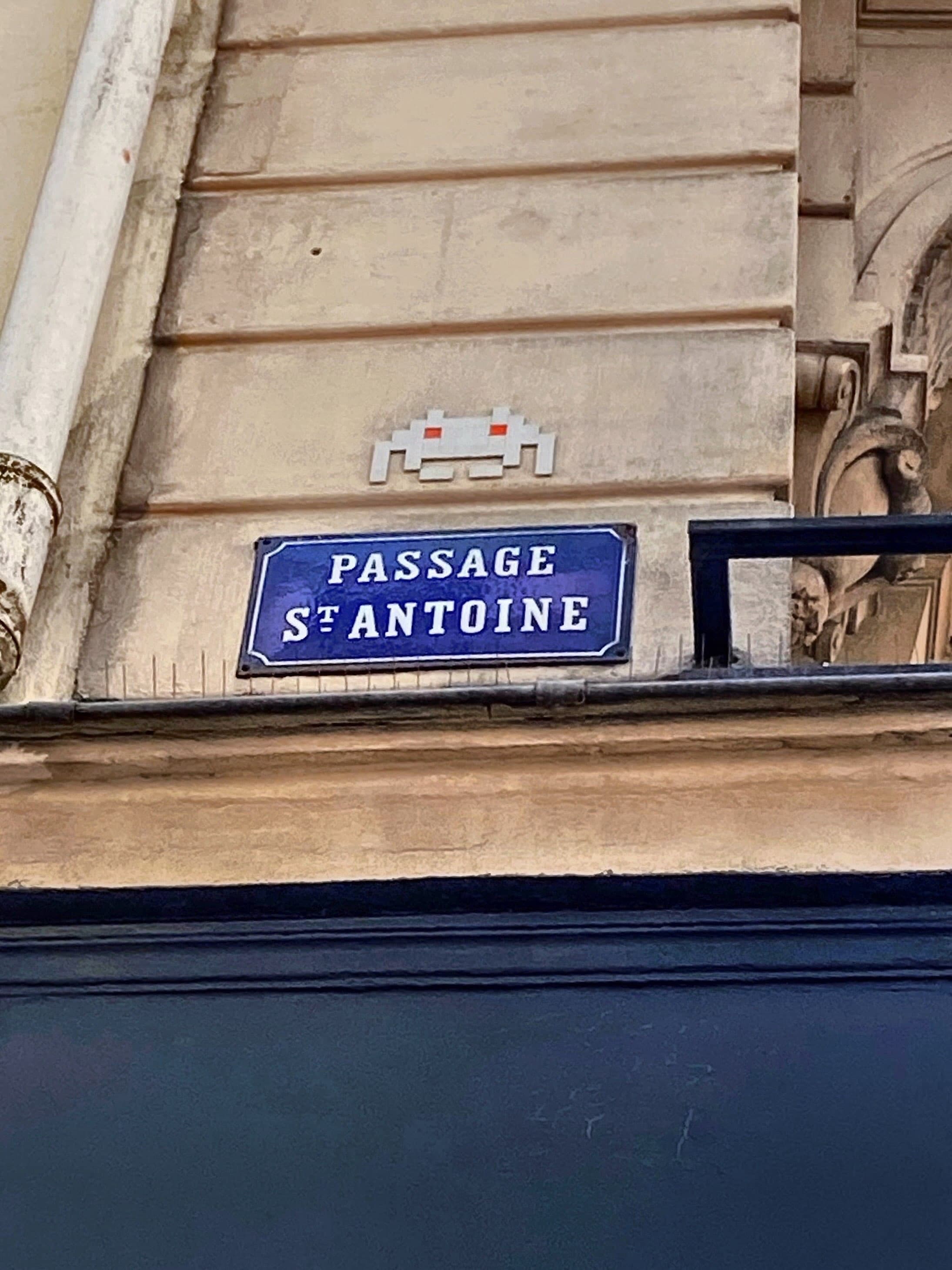 Photo by Paris Invaders 👾👽 in Passage Saint-Antoine.