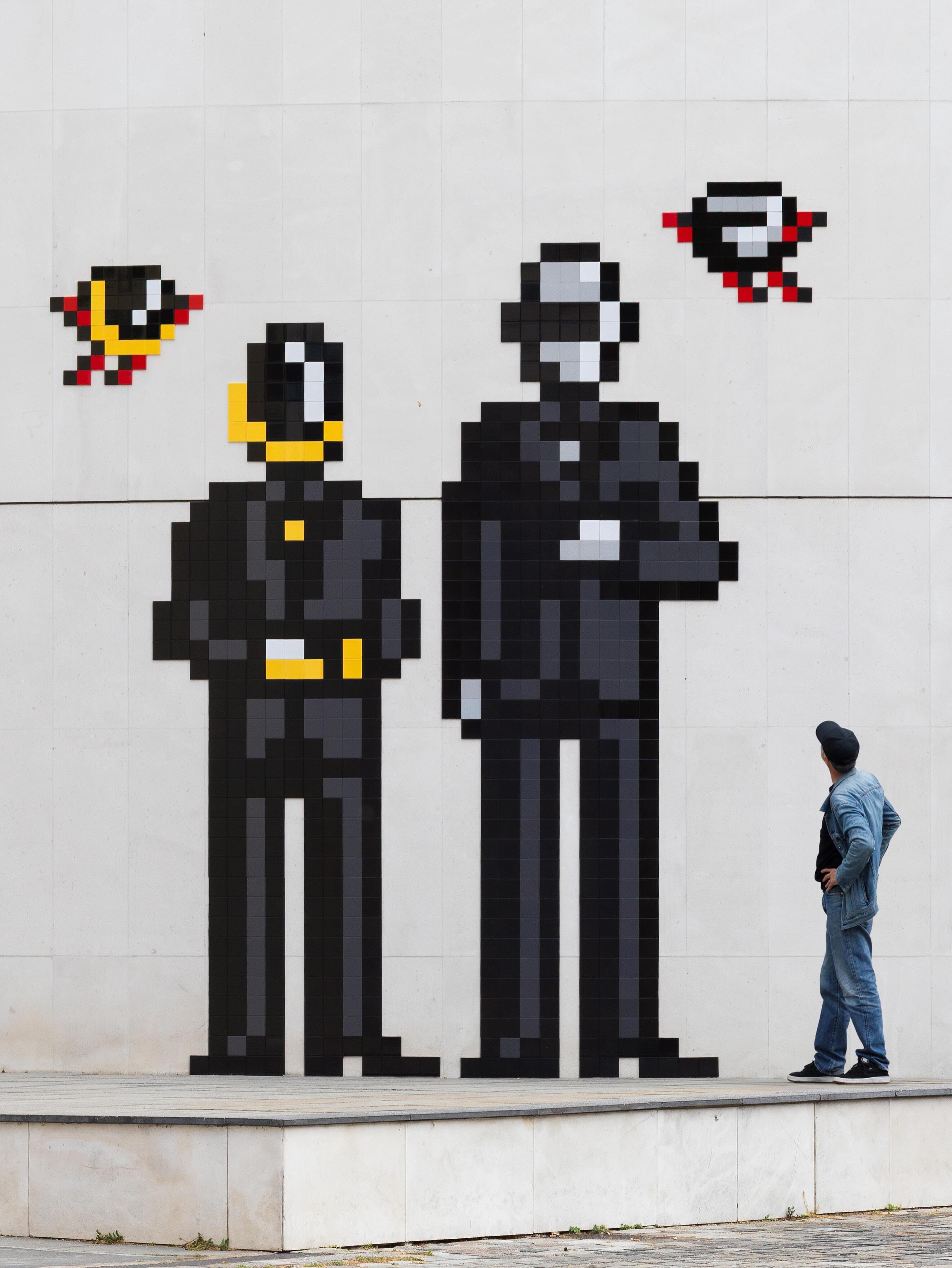 Photo shared by Invader on May 12, 2026 tagging @philharmoniedeparis. May be pop art of text that says '中 戰'.