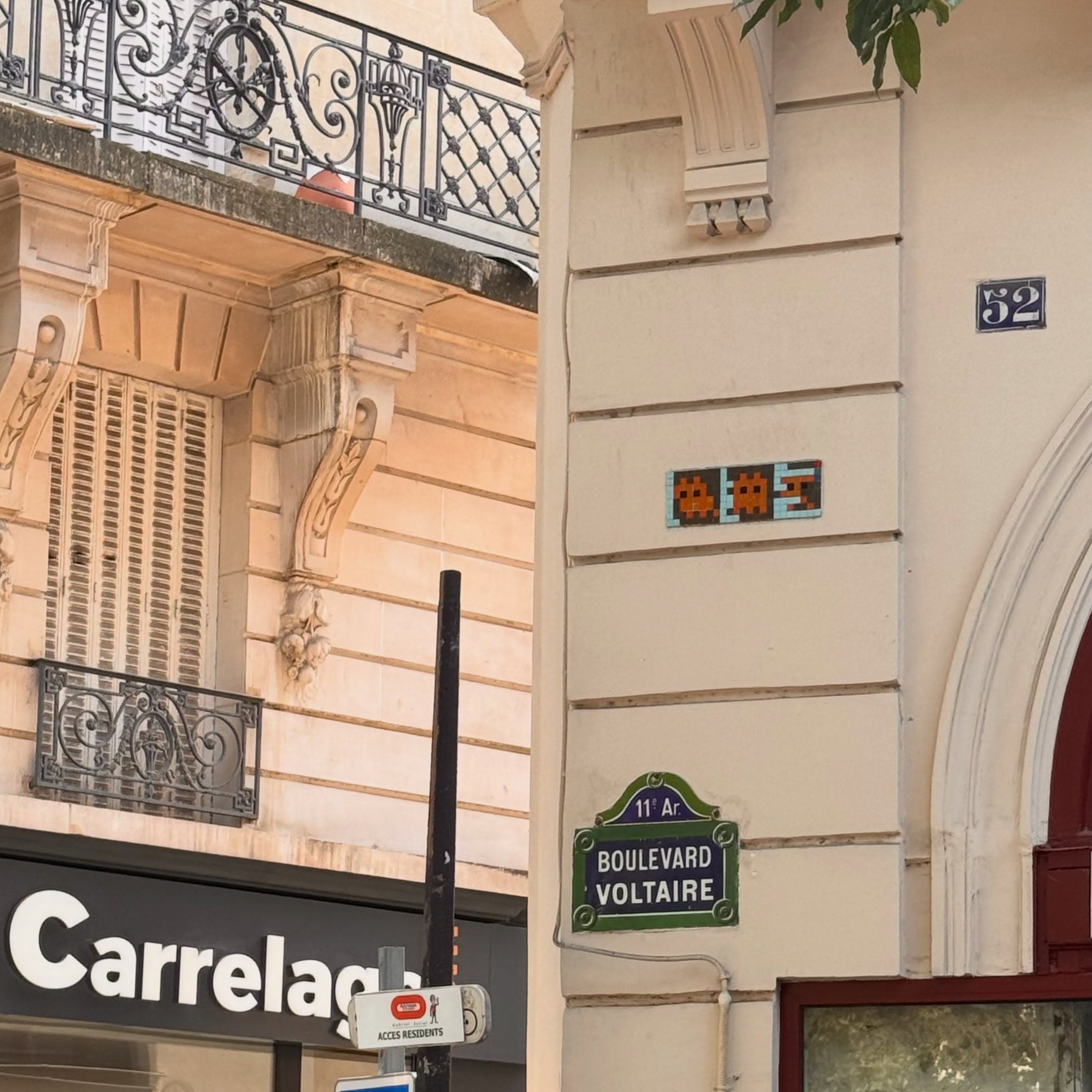 Photo by @adrien_chasse_invaders in Bd Voltaire- Paris 11.